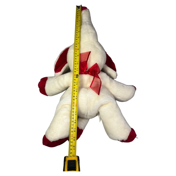Commonwealth Red White Elephant Plush Bow Big Ears Floppy Long Trunk 20” Inches - Picture 9 of 9